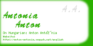 antonia anton business card